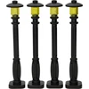Image de LEGO City : 4 lanternes en noir avec lampe jaune