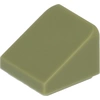 Image de LEGO : 100x briques inclinées/boucles en vert olive