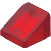 Image de LEGO : 100x briques inclinées/slope en rouge transparent
