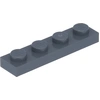 Image de LEGO : 50 pièces Platte 1x4 en noir et blanc