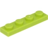 Image de LEGO : 50 pièces Platte 1x4 à Limettengrün