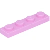 Image de LEGO : 50 pièces Platte 1x4 en rose foncé