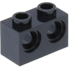 Image de LEGO Technic : 50x Schwarzer Technik-Stein, Größe 1x2, mit 2 Löchern