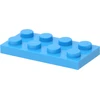 Image de LEGO : 50 plaques, taille 2x4, dans un bleu azur foncé