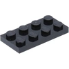Image de LEGO : 50 Plaques, Größe 2x4 Noppen en noir