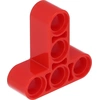 Image de LEGO Technic : 50 Hebelarme 3x3, Forme en T, 5 Achs- und Pin-Löcher, Rot