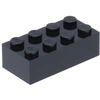 Image de 100 x briques LEGO 2 x 4, noires