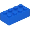 Image de 100 x briques LEGO 2 x 4, bleues