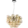 Image de Suspension, métal nickel, verre, douille G9, H 170cm