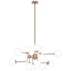 Image de Maytoni Erich Lustre, lampe à suspendre 12x E14 laiton blanc verre