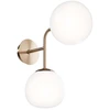 Image de Applique, métal laiton, verre blanc, hauteur réglable, H 36cm