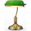 Image de Lampe de table, métal, verre laiton vert, douille E27, H 36cm