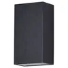 Image de Time Square LED Applique murale carrée noire Up&Down IP54 6W