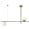 Image de Suspension, métal verre, or mat, L 95 cm