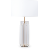Image de Lampe de table, métal, verre, or, H 52 cm