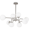 Image de Lustre, 8 flammes, métal, nickel, hauteur réglable
