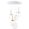 Image de Suspension, métal verre, or blanc, D 58 cm