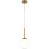 Image de Suspension, métal verre, or, D 18 cm