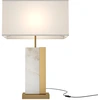 Image de Lampe de table, métal, laiton, coton, douille E27