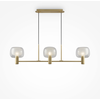 Image de Suspension, aluminium verre, or, L 104 cm