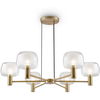 Image de Lampe suspendue, aluminium verre, or, D 96 cm