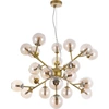 Image de Suspension, métal verre, or ambre, D 65 cm