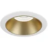 Image de Luminaire encastré, aluminium,1 flamme, blanc doré, D 8,5 cm