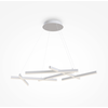 Image de Suspension LED, aluminium blanc, L 66 cm