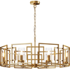 Image de Lampe suspendue, métal, or, verre, D 40,5 cm