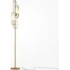Image de Lampadaire, métal, or, 2 flammes, H 160 cm