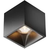 Image de Plafonnier LED, métal, noir, blanc chaud