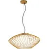 Image de Suspension, abat-jour en métal doré, douille E27, D 52cm