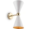 Image de Applique, métal blanc doré, spot Up Down, H 32 cm