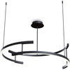 Image de Suspension LED, aluminium noir, blanc chaud, H 85 cm