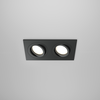 Image de Atom spot encastré noir carré 9,2x17,5 cm GU10 2-flamme