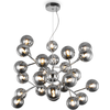 Image de Suspension, métal verre, chrome fumé, D 65 cm