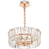 Image de Suspension, métal chromé doré, cristaux transparents, E14