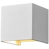 Image de Applique murale LED, éclairage extérieur, métal, blanc, IP54, cube
