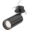 Image de Plafonnier, alu, noir, spot réglable, H 19,2 cm