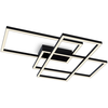 Image de Plafonnier LED, métal, noir, doré, L 68 cm