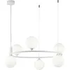 Image de Lampe à suspendre, métal, blanc, verre, hauteur 184cm