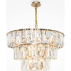 Image de Lampe suspendue, métal, cristaux, or, D 77 cm