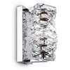 Image de Applique LED, verre, chrome, acier inoxydable, H 23,5 cm