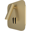 Image de Applique LED, spot mobile, métal doré mat