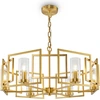 Image de Lampe suspendue, métal, or, verre, D 35,5 cm