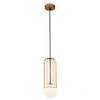 Image de Suspension, métal, doré, douille G9, H 168cm