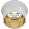 Image de Luminaire encastré, blanc doré, douille GU10, diamètre 6,8cm