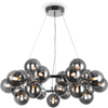 Image de Suspension, métal verre, chrome fumé, D 69 cm