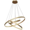 Image de Suspension LED, laiton, anneaux réglables H 120 cm