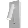 Image de Applique murale LED, spot mobile, métal blanc